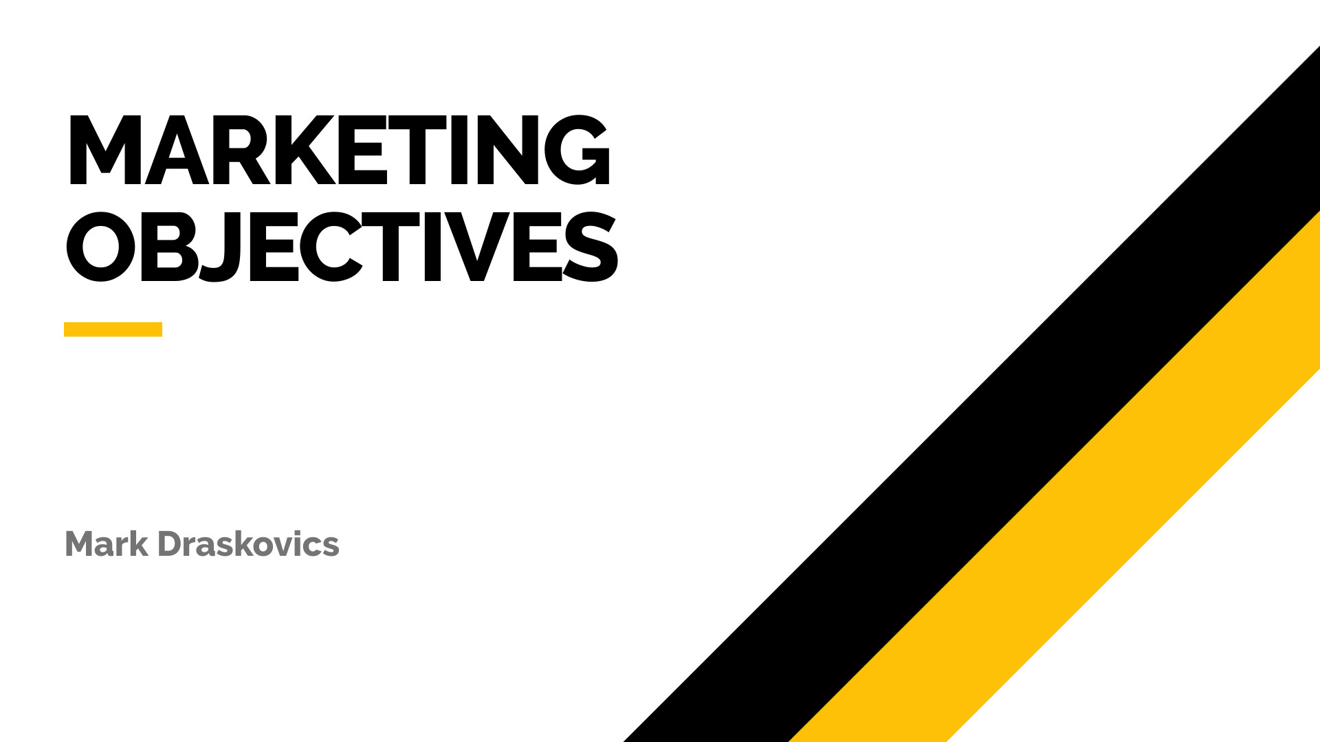 Marketing Objectives 2019 – Presentation Template 1920x1080 template