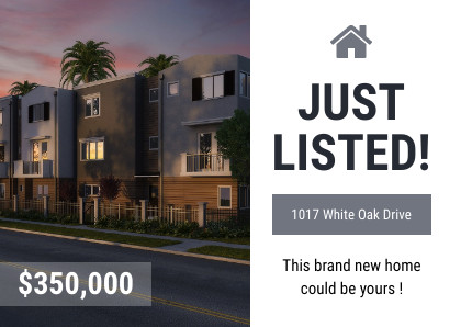 Just Listed White Oak Drive – Card Template 420x298 template