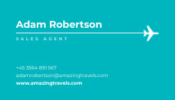 Amazing Travels Trip Lovers – Business Card Template 252x144 template