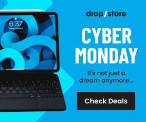 Cyber Monday Blue Laptop Dream 300x250 template