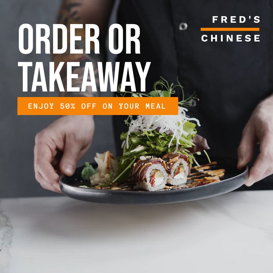 Order or Takeaway Chinese Food Video 1080x1080 template