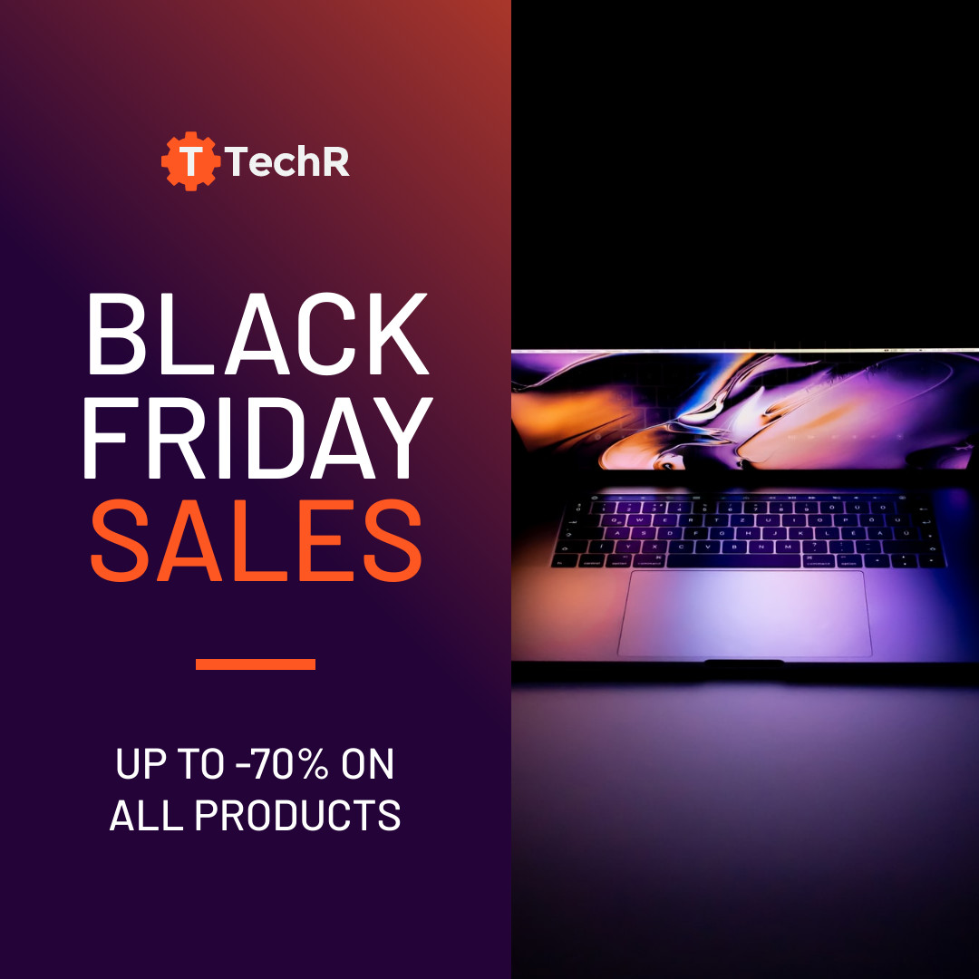 Black Friday Sales Techr Laptop 1080x1080 template