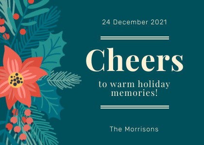Cheers to Warm Holidays Card 420x298 template preview