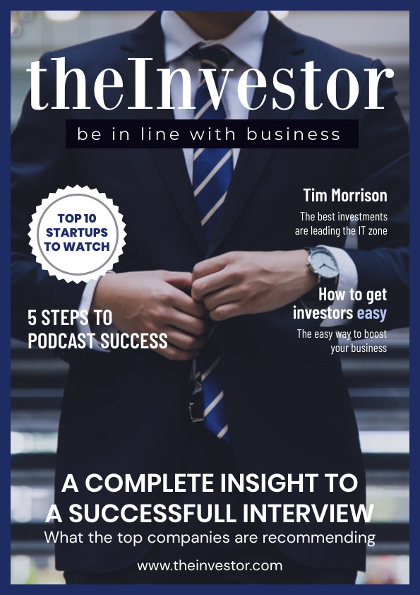 The Investor Blue Business – Magazine Cover Template 595x842 template