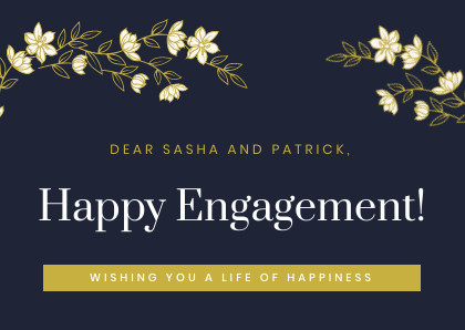 Sasha and Patrick Dark Engagement – Card Template  420x298 template