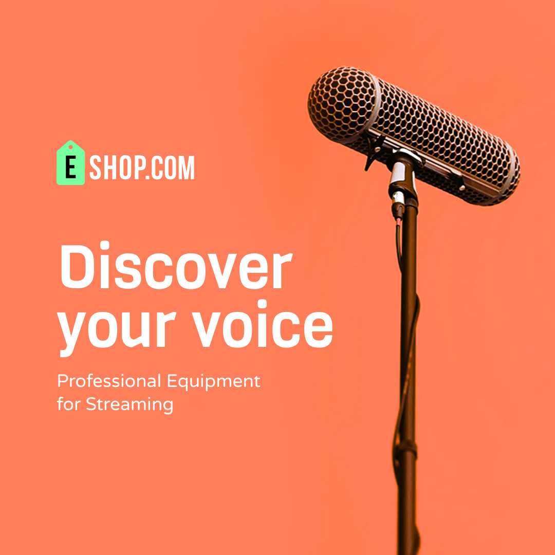 Discover Your Voice Streaming Equipment  1080x1080 template