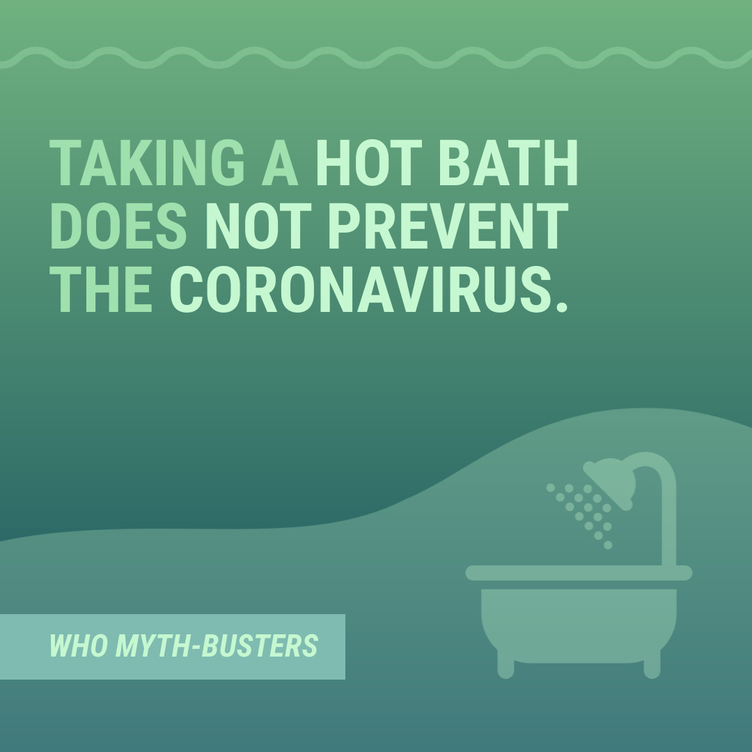 Myth COVID-19 Hot Bath 1080x1080 template