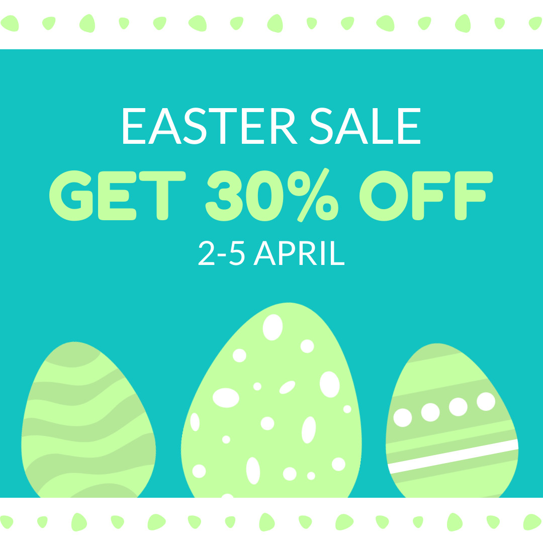 Lime Eggs Easter Sale 1080x1080 template