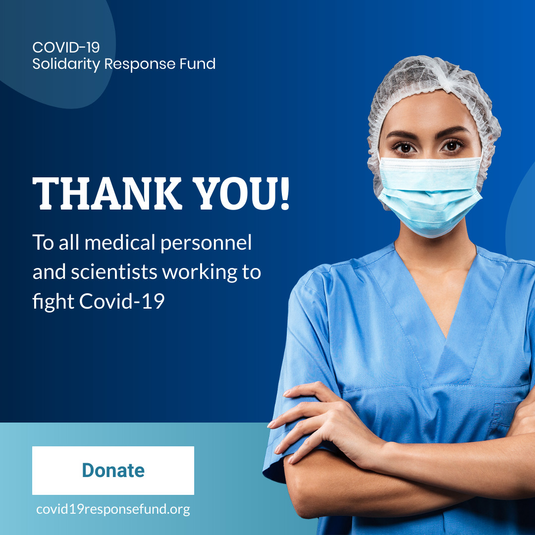 Thank you Doctors Donate against Covid19 1080x1080 template