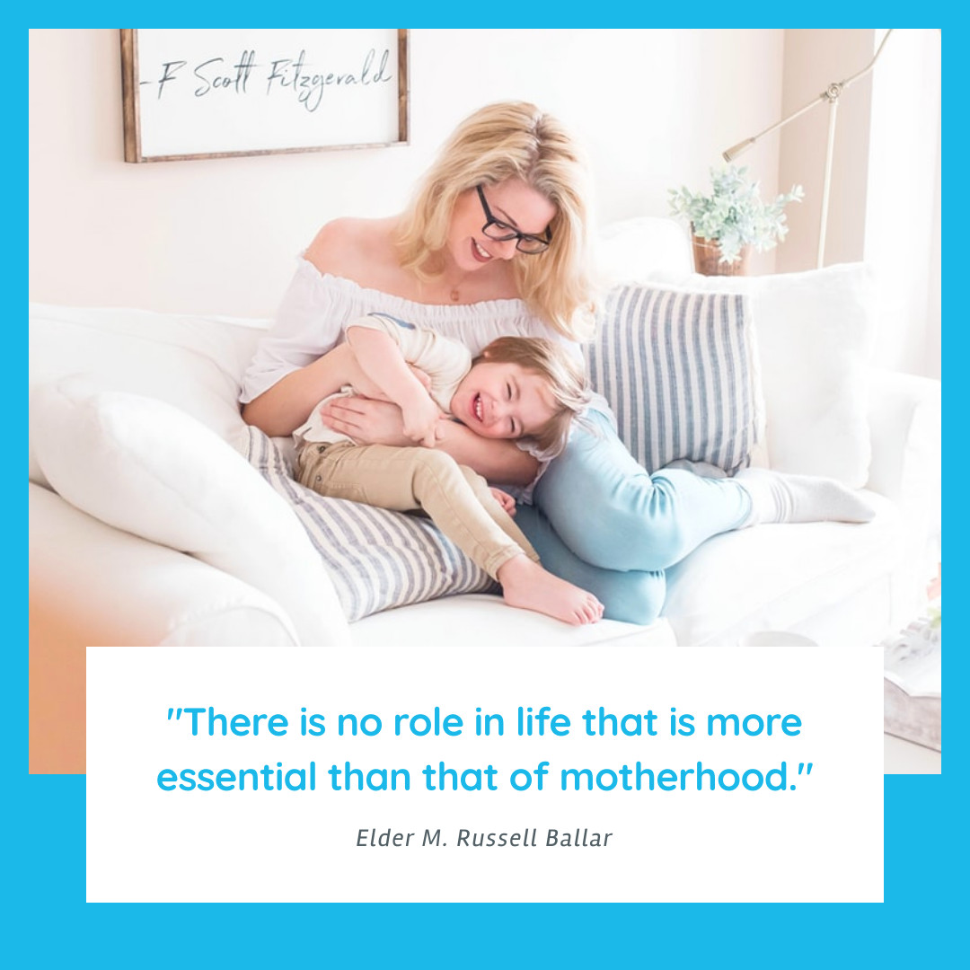 Mother's Day Quote Blue 1080x1080 template preview