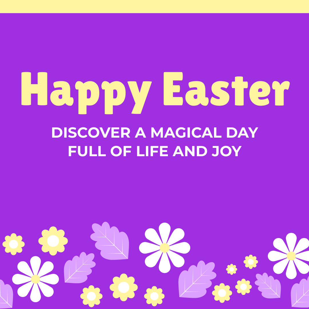 Happy Magical Easter Day 1080x1080 template