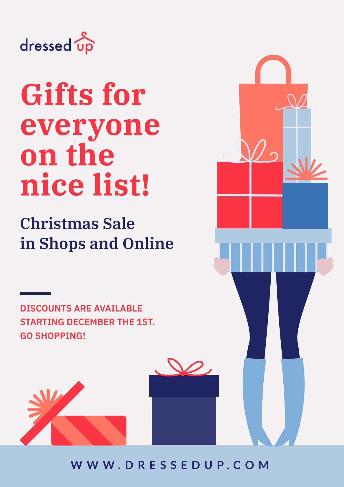 Christmas Sale Gifts for Everyone Poster 1191x1684 template