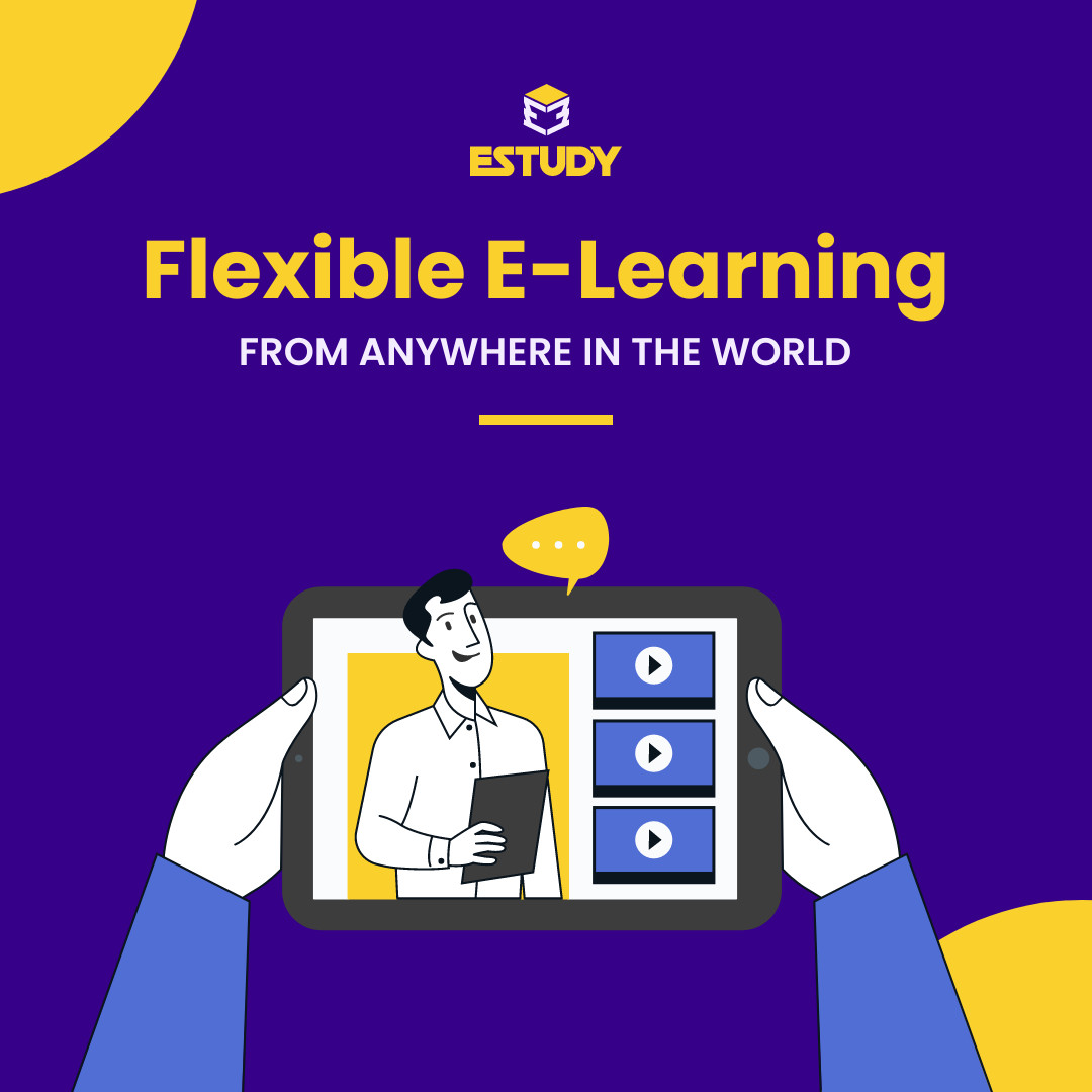 Flexible Elearning From Anywhere 1080x1080 template