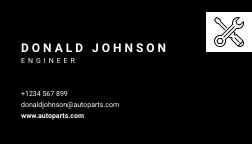 Autoparts Auto Service – Business Card Template 252x144 template