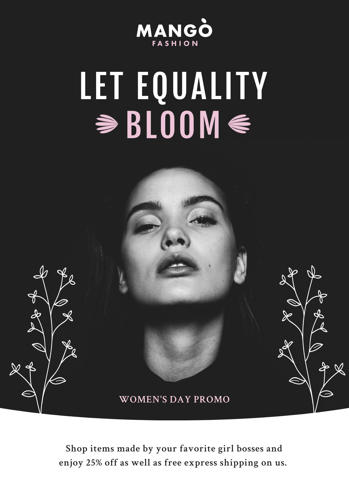 Women's Day Equality Bloom – Poster Template 1191x1684 template