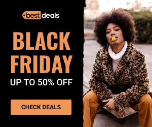 Golden Brush Elegant Black Friday  300x250 template