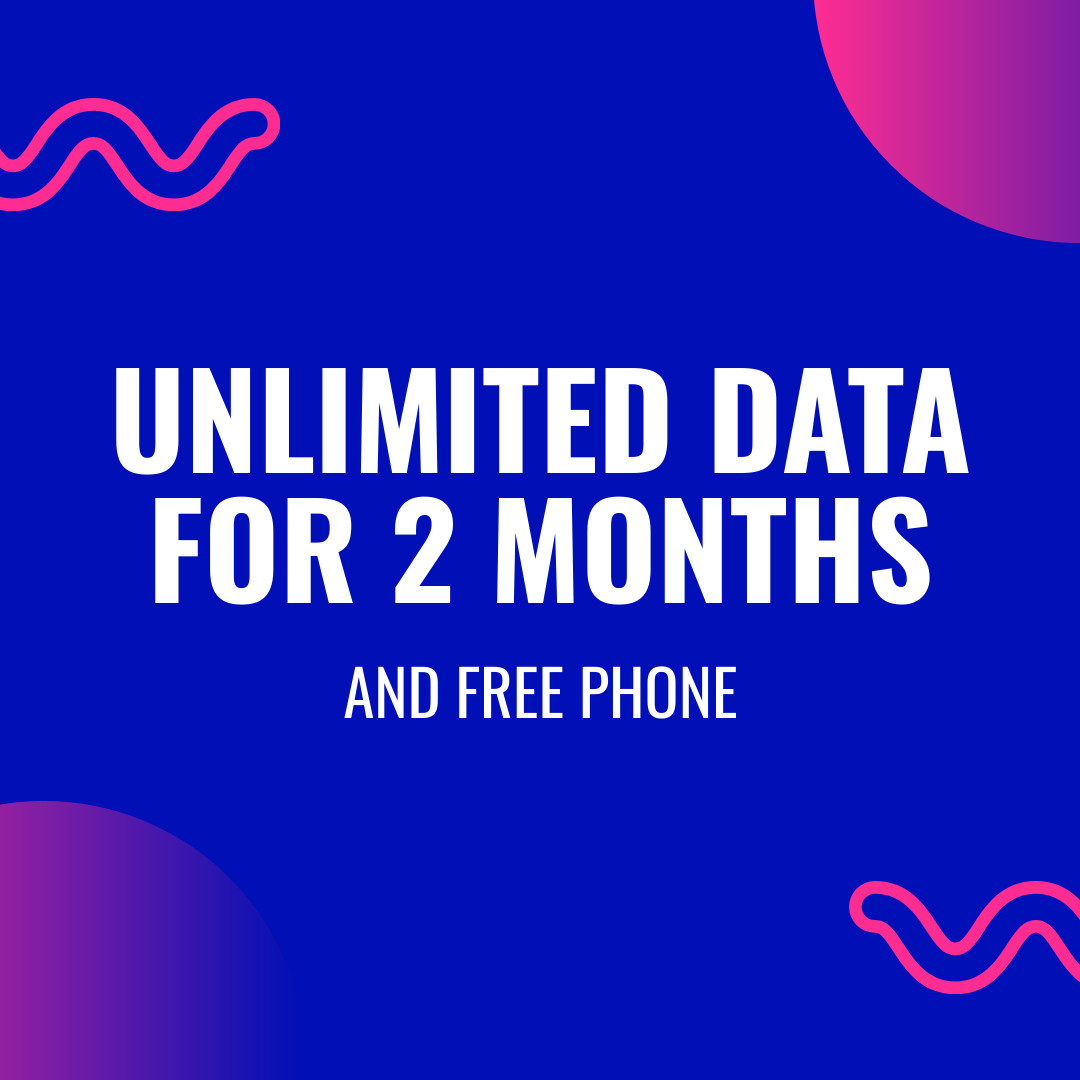 Unlimited Data Deal and Free Phone  1080x1080 template
