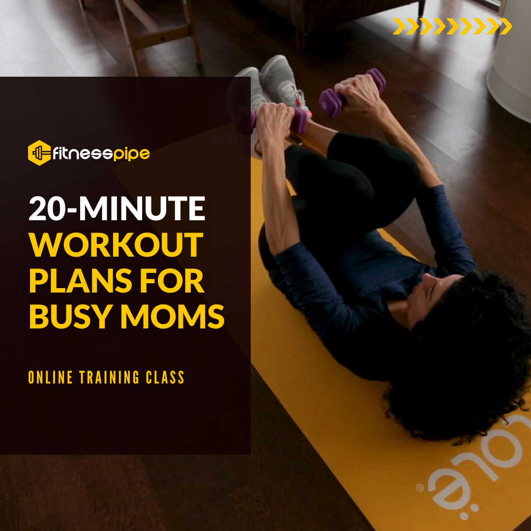 20 Minute Online Workout Plans Video 1080x1080 template