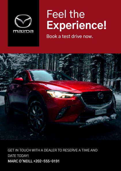 Experience Mazda Test Drive – Flyer Template 420x595 template