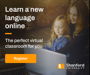 Learn a New Language Online 300x250 template