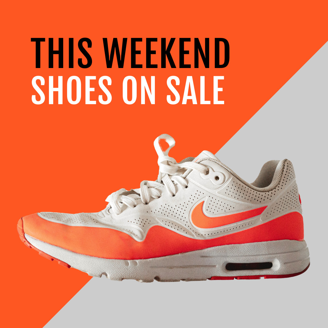 Orange Shoes on Sale This Weekend  1080x1080 template