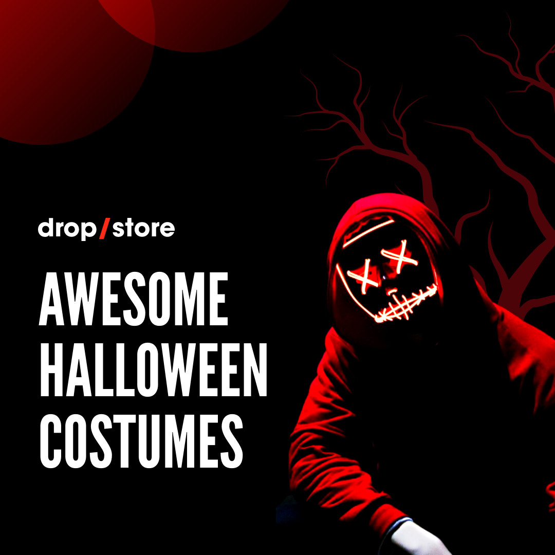 Black Red Halloween Costumes 1080x1080 template