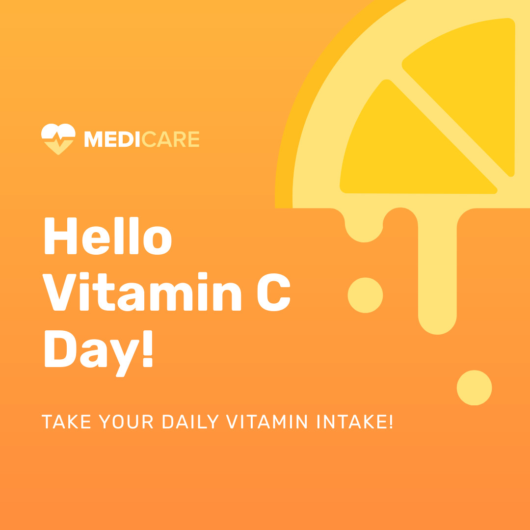 Daily Intake on Vitamin C Day  1080x1080 template