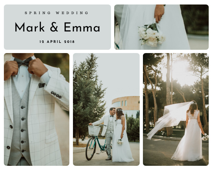 Mark and Emma Spring Wedding – Photo Collage Template 709x567 template