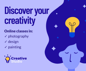 Discover Your Creativity Online Classes 300x250 template