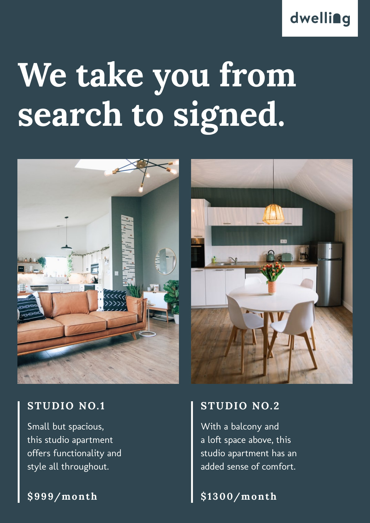 Search Studio Apartments – Poster Template  1191x1684 template