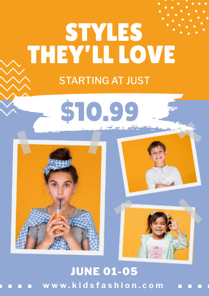 Styles Kids Fashion – Flyer Template 420x595 template