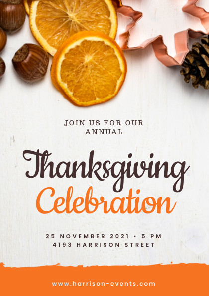 Annual Thanksgiving Celebration Flyer 420x595 template