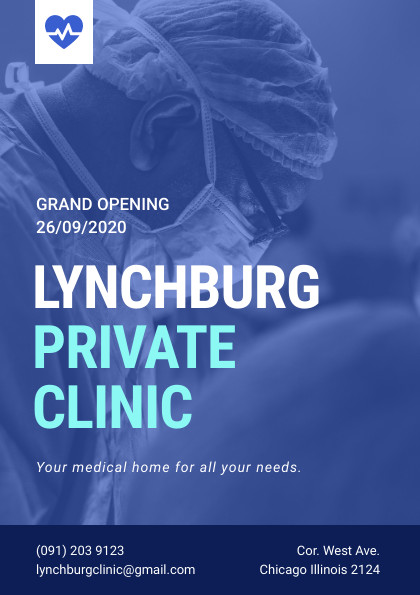 Lynchburg Private Clinic – Flyer Template  420x595 template