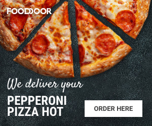 Pepperoni Pizza Delivery FoodDoor 300x250 template