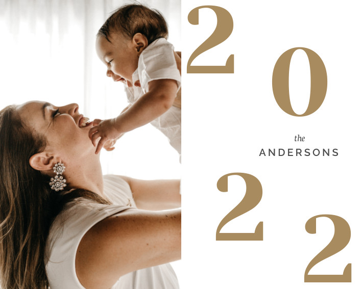 Mother and Baby New Year Photo Collage 709x567 template