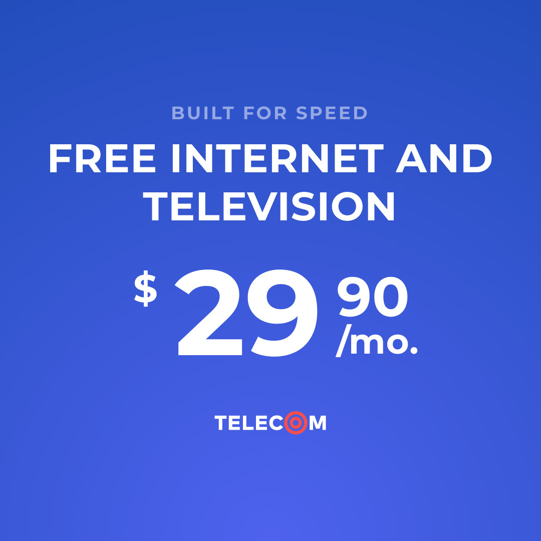 Free Internet and Television 1080x1080 template