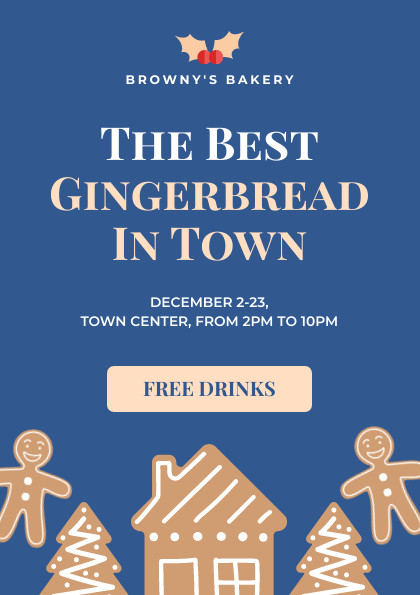 The Best Christmas Gingerbread Flyer 420x595 template
