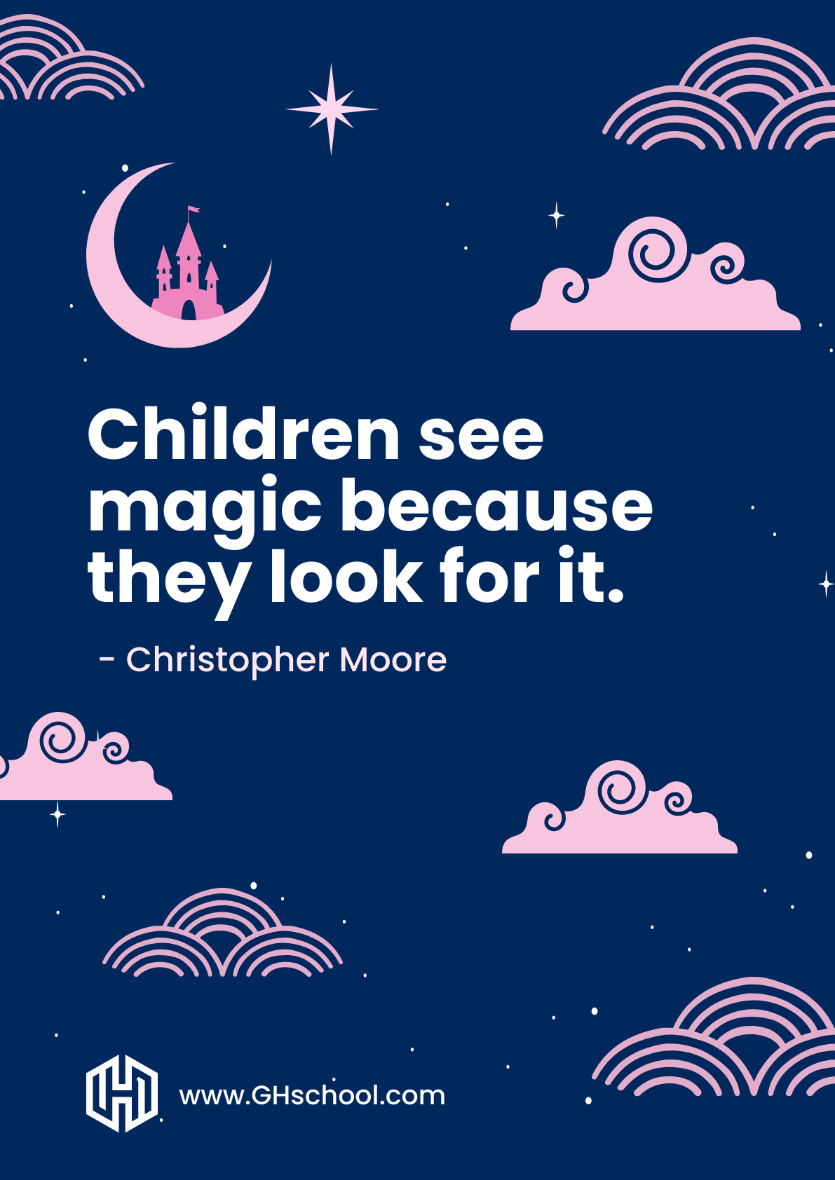 Classroom Magic Quote School Poster 1191x1684 template