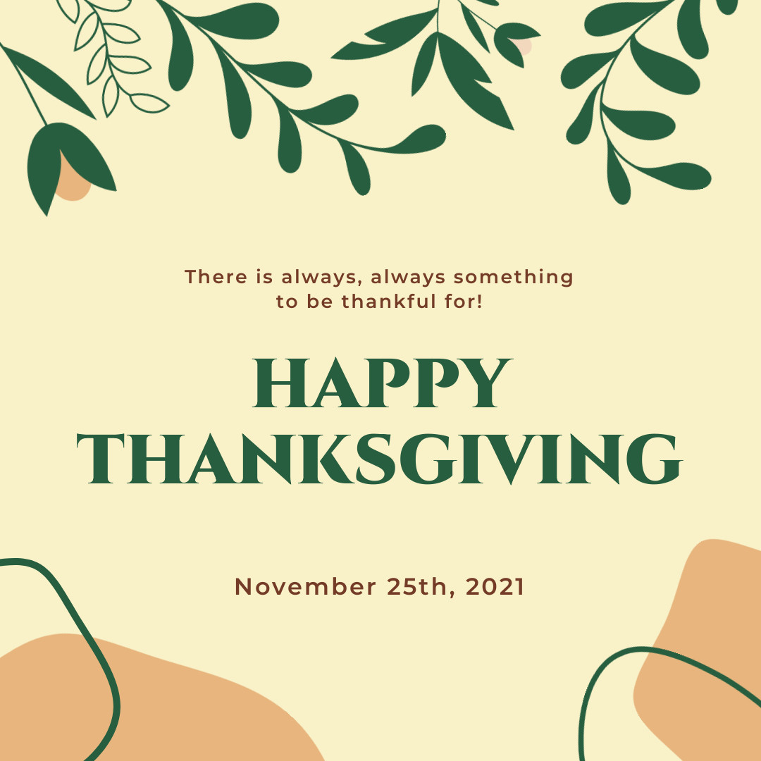Always Thankful on Thanksgiving  1080x1080 template