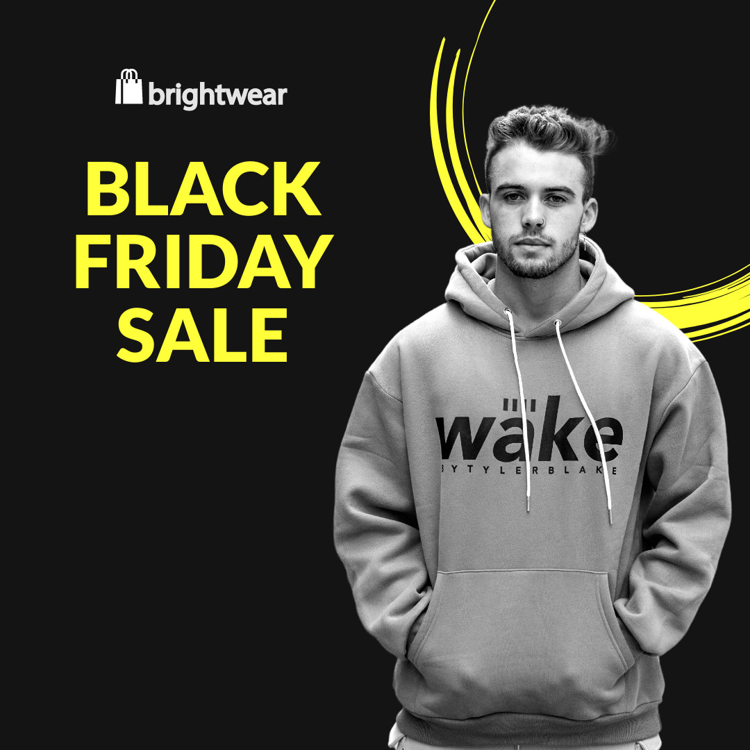 Hoodie Black Friday Yellow Sale 1080x1080 template