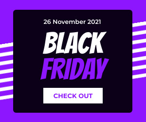 White Lines Purple Black Friday 300x250 template