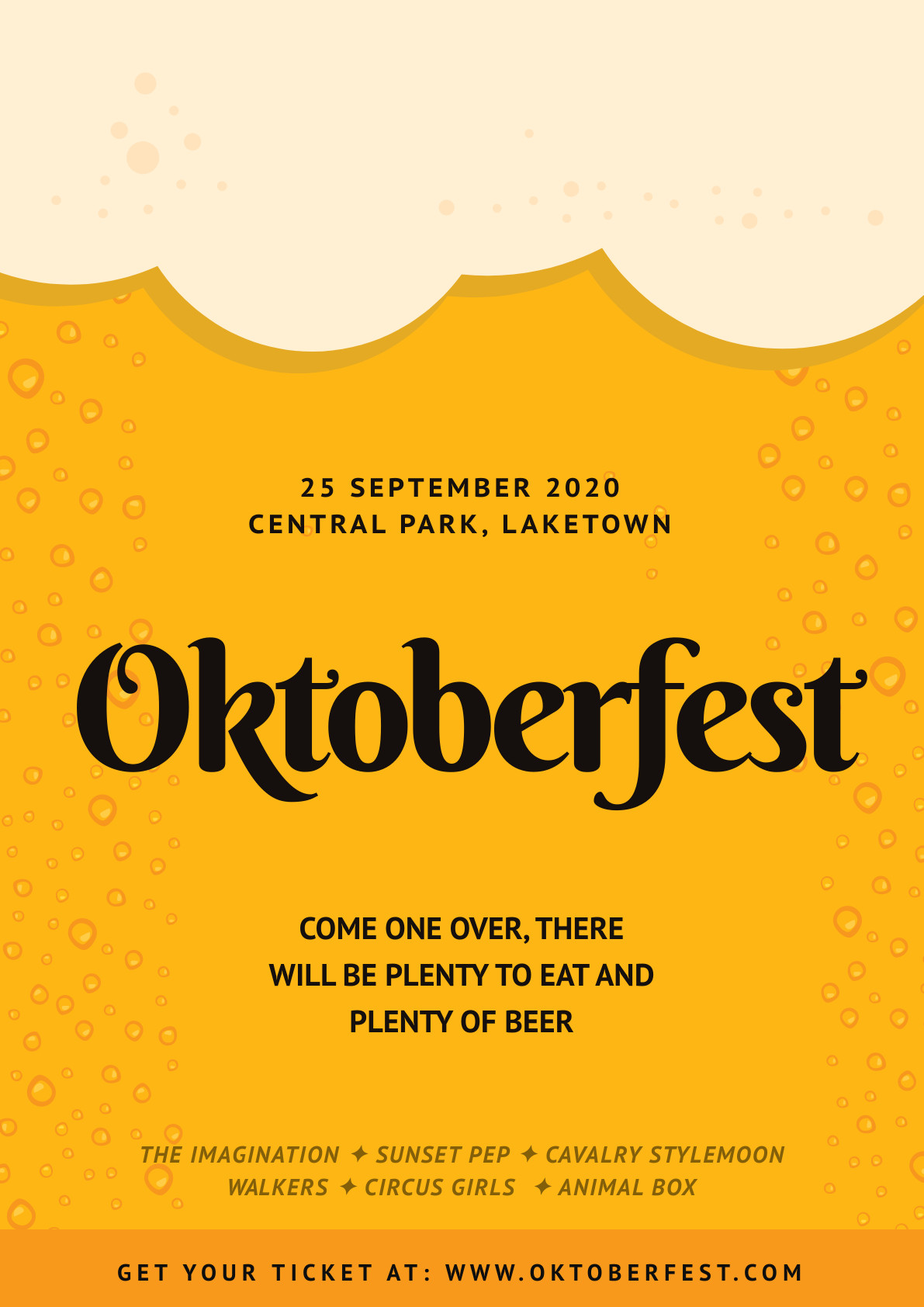 Oktoberfest Beer Glass – Poster Template 1191x1684 template