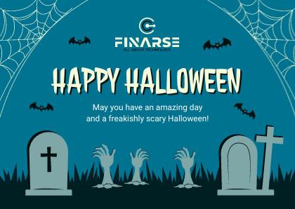 Freakishly Scary Halloween Card 420x298 template