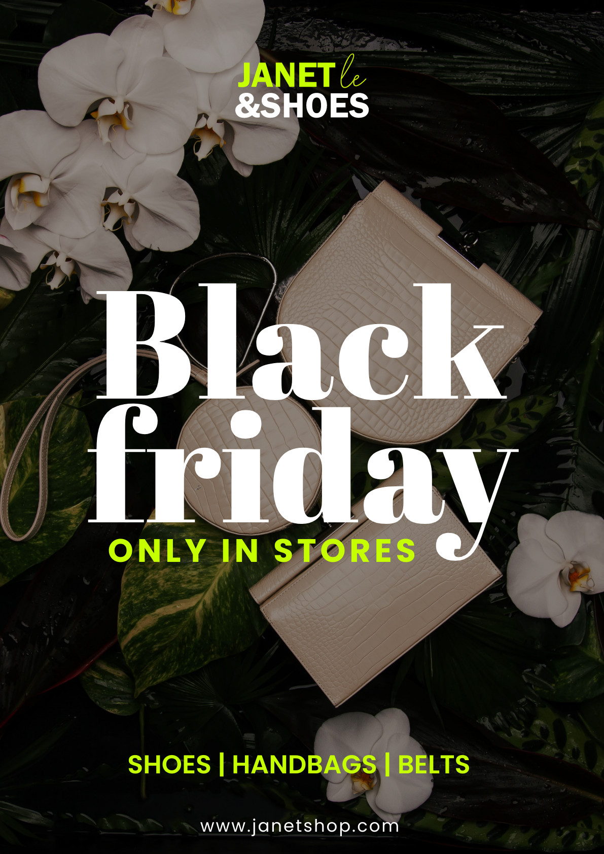 Shoes Handbags Belts Black Friday Poster 1191x1684 template