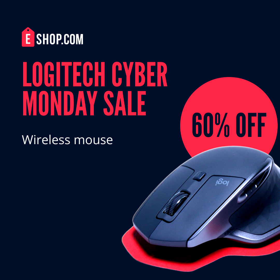 Logitech Mouse Cyber Monday Sale 1080x1080 template