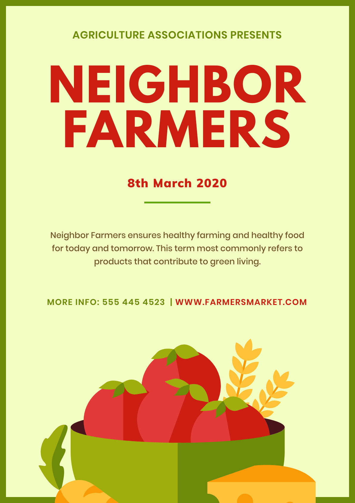 Neighbor farmers – Poster Template 1191x1684 template