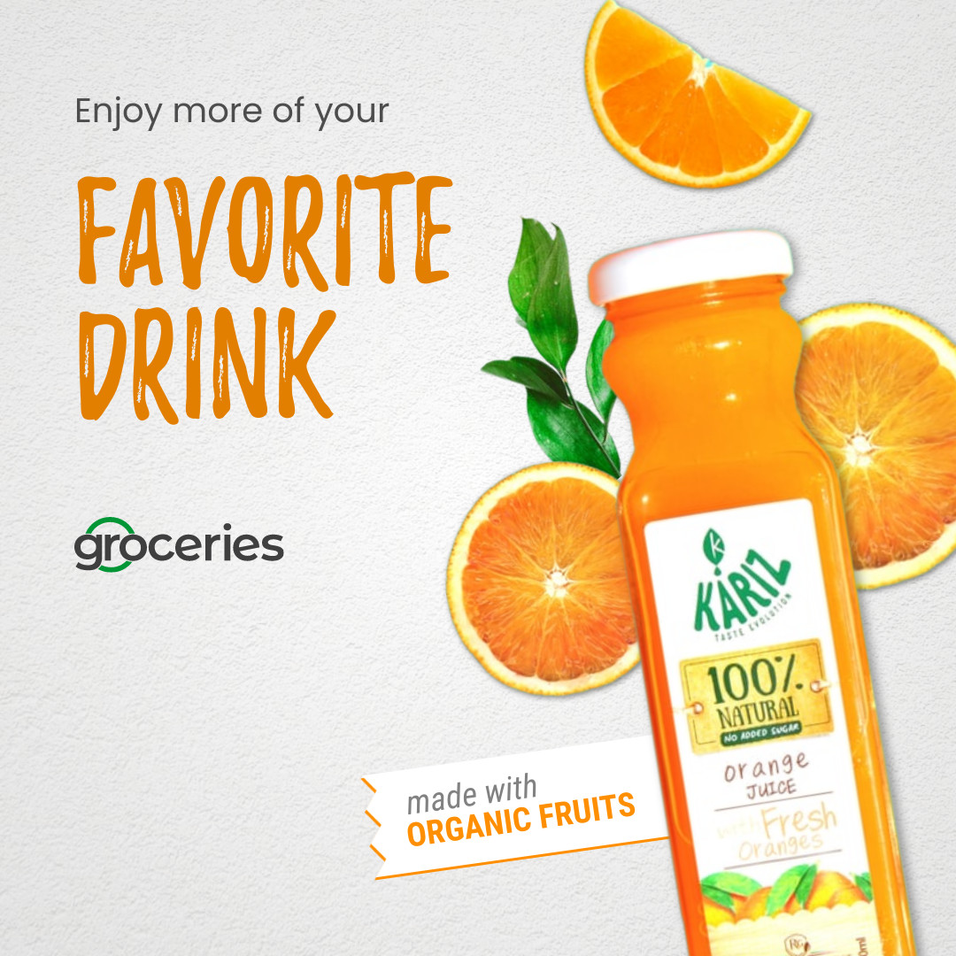 Enjoy Your Favorite Orange Drink 1080x1080 template