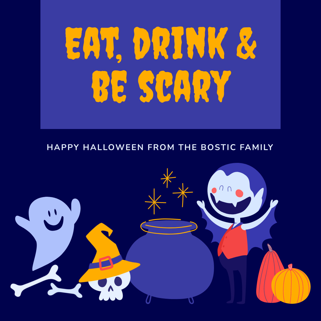 Eat Drink and Be Scary Halloween  1080x1080 template