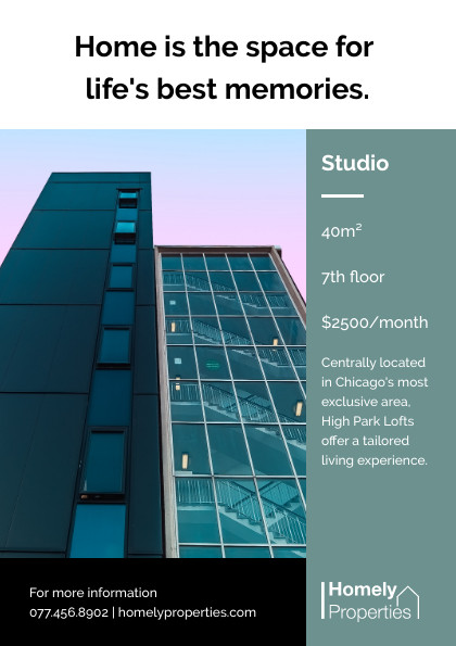 Homely Properties Best Memories – Flyer Template  420x595 template