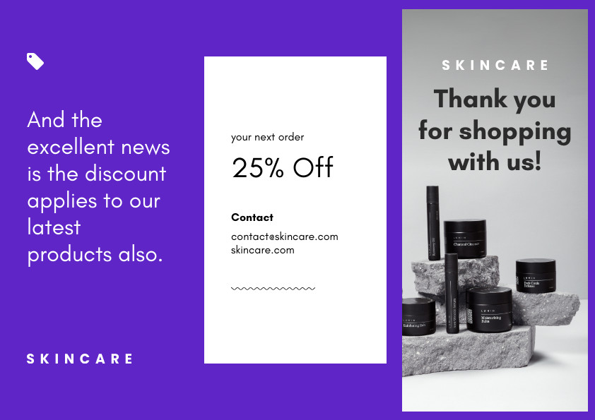 Modern Clean Skincare Products Brochure 842x595 template